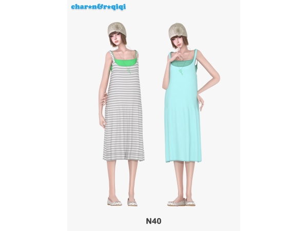 Mix [charonroqiqi]N40_dress - The Sims 4 Custom Content