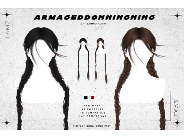 Alpha LAMZ_ArmageddonNINGNINGHairstyles - The Sims 4 Custom Content