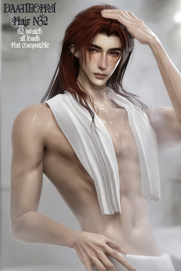 Alpha DAATIECHUI_Hair 32 by simsfinds - The Sims 4 Custom Content