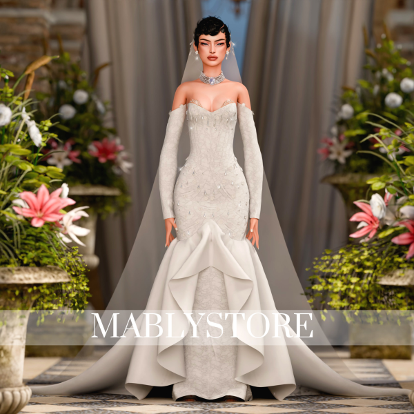 Alpha PEARL BRIDAL by simsfinds - The Sims 4 Custom Content