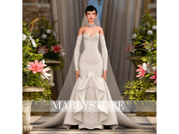 Alpha PEARL BRIDAL by Mably - The Sims 4 Custom Content