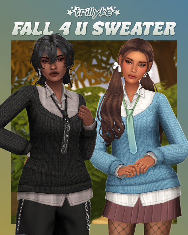 Maxis Match Fall 4 U Sweater by simsfinds - The Sims 4 Custom Content