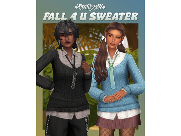 Maxis Match Fall 4 U Sweater by trillyke - The Sims 4 Custom Content