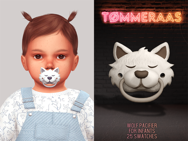 Mix TØMMERAAS Wolf Pacifier for Infants - The Sims 4 Custom Content