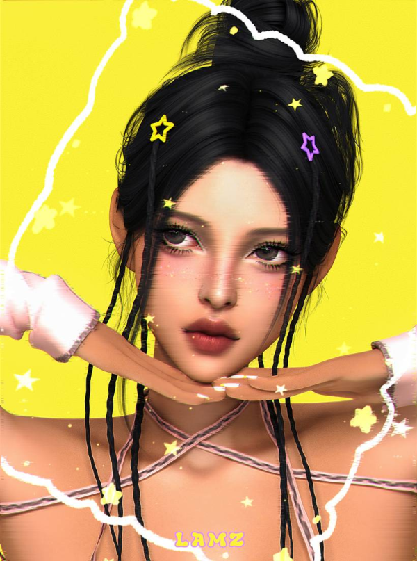 Alpha LAMZ_CuteBraidedPlateHairstyles_001F by simsfinds - The Sims 4 Custom Content