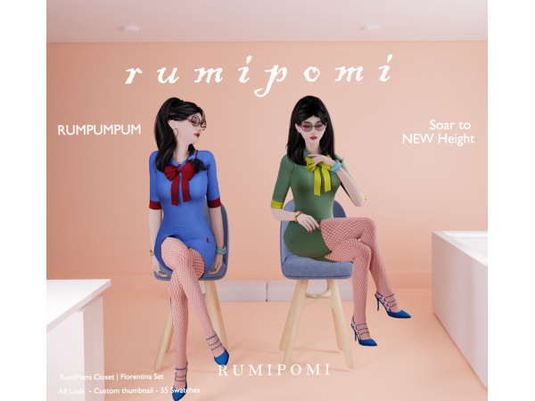 Alpha Rumpumpum_Florentina Outfit Set - The Sims 4 Custom Content