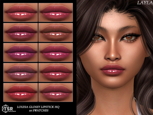 Alpha tsr Layla Louisa Glossy Lipstick HQ - The Sims 4 Custom Content