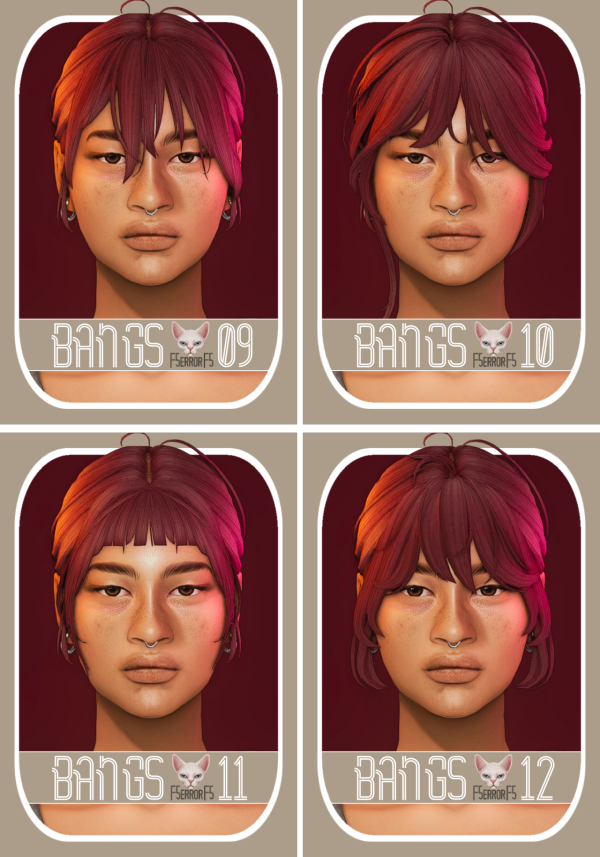 Maxis Match BASE BANGS (LongCUT_11) Pt3 by simsfinds - The Sims 4 Custom Content