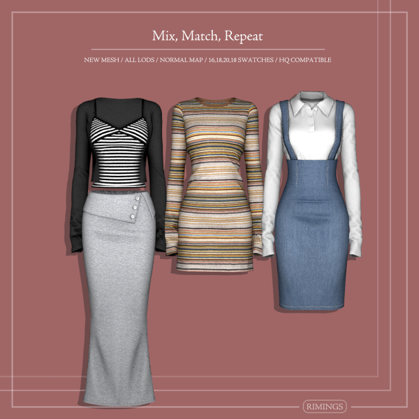 Alpha [RIMINGS] Mix Match Repeat by simsfinds - The Sims 4 Custom Content