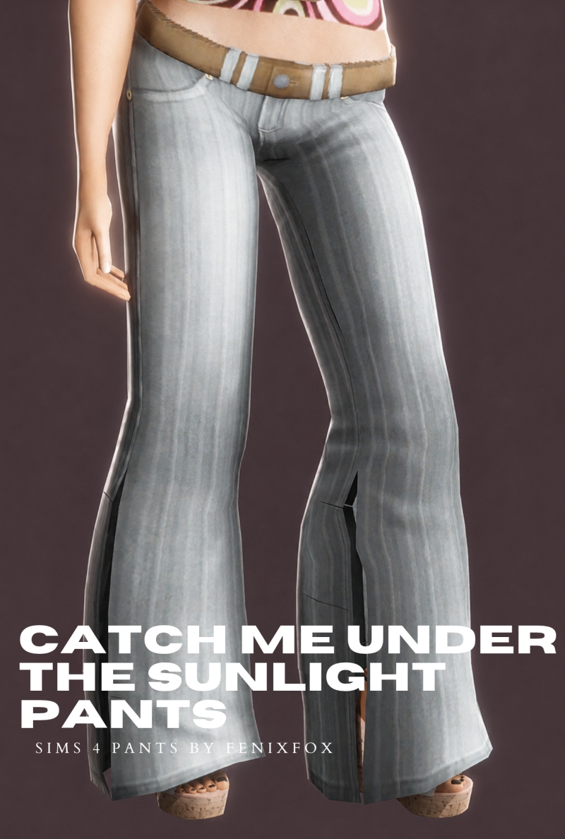 Mix Catch Me Under The Sunlight Pants by fenixfoxsims - The Sims 4 Custom Content