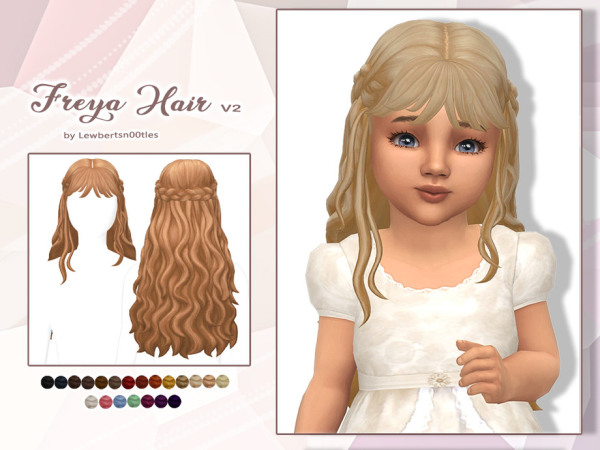Maxis Match Freya Hair V2 Toddler by Lewbertsn00tles - The Sims 4 Custom Content