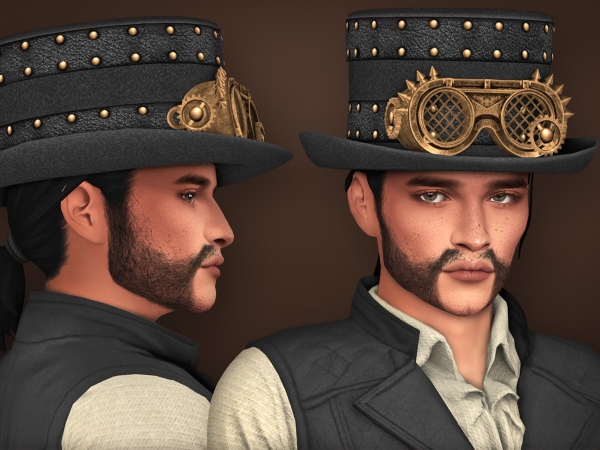 Alpha Steampunk Beard Nemo - The Sims 4 Custom Content