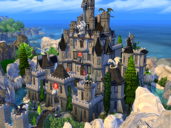 Alpha Dragon Castle - The Sims 4 Custom Content