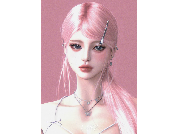 Alpha LAMZ_CynthiaHairstyles_001F - The Sims 4 Custom Content