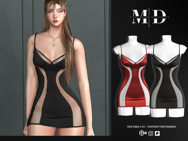 Alpha Tatiana mesh design summer dress - The Sims 4 Custom Content