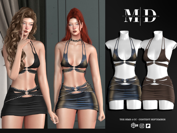 Alpha Melissa two piece set - The Sims 4 Custom Content