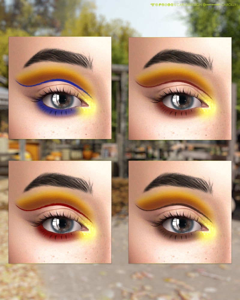 Alpha Countryside Charm Woody Eyeshadow HQ by carolldesign - The Sims 4 Custom Content