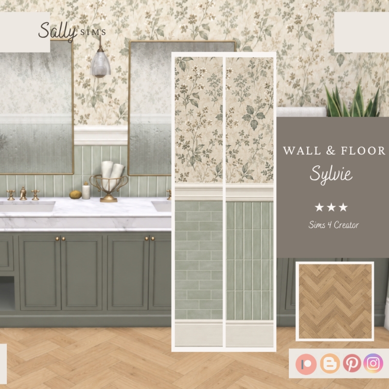 Alpha Wall Floor SYLVIE by sally4sims - The Sims 4 Custom Content