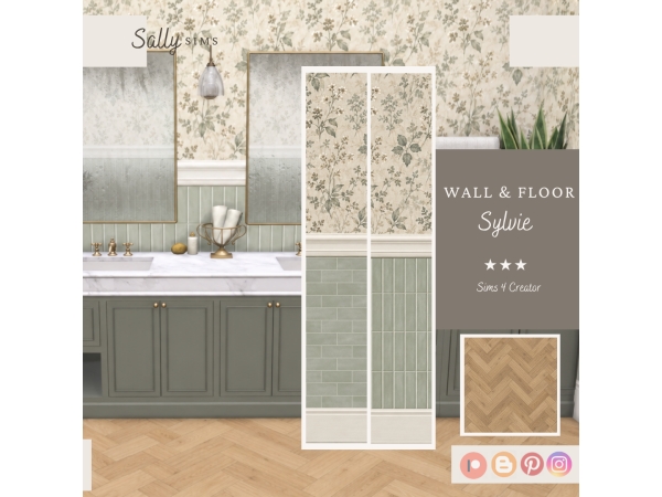 Alpha Wall Floor SYLVIE - The Sims 4 Custom Content