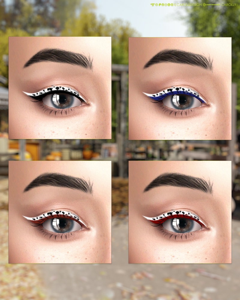 Alpha Countryside Charm Woody Eyeliner HQ by carolldesign - The Sims 4 Custom Content
