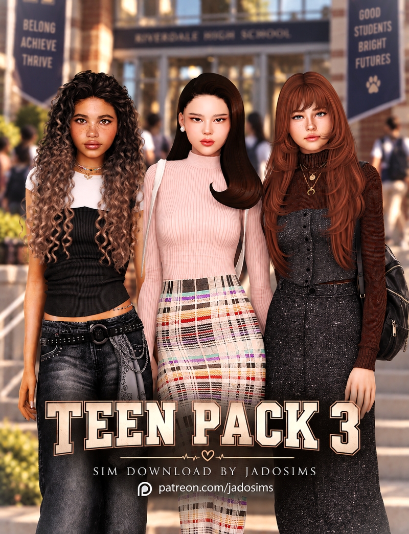 Alpha Teen Pack 3 (Sim Download) by shopwithflynnn - The Sims 4 Custom Content