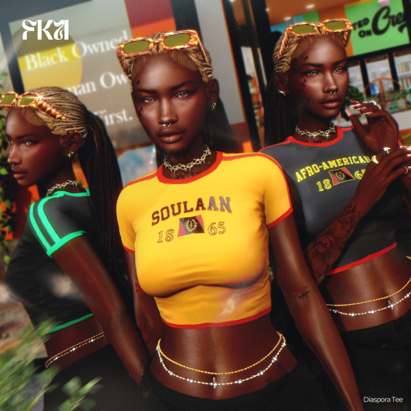 Alpha Diaspora Tee by simsfinds - The Sims 4 Custom Content