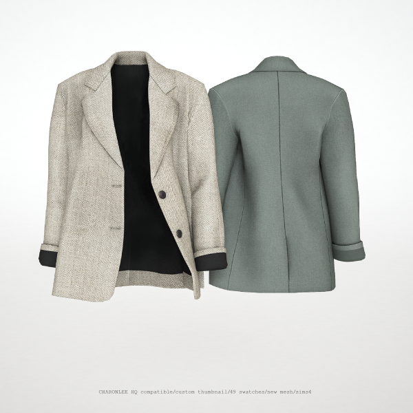 Alpha Oversized Blazer by simsfinds - The Sims 4 Custom Content