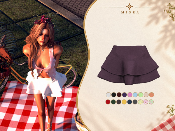 Alpha Luna Mini Skirt by MioraTR - The Sims 4 Custom Content