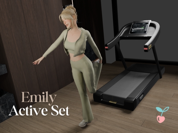Mix Emily Active Set Sportswear - The Sims 4 Custom Content