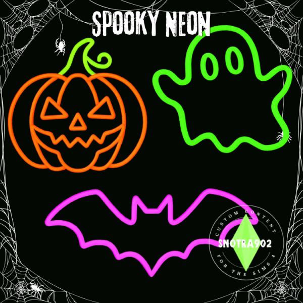 Mix Spooky Neon by simsfinds - The Sims 4 Custom Content