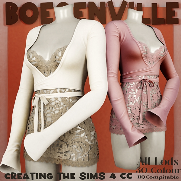 Alpha Boe_Miamiuu Outfit Dress by boegenville - The Sims 4 Custom Content