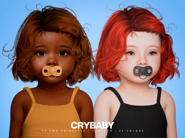 Alpha CRYBABY Te Amo Hairstyle I Toddler (Newsea) - The Sims 4 Custom Content