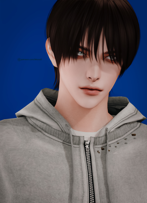 Alpha [SIMS4TS4] MoooD Hair N155 by simsfinds - The Sims 4 Custom Content