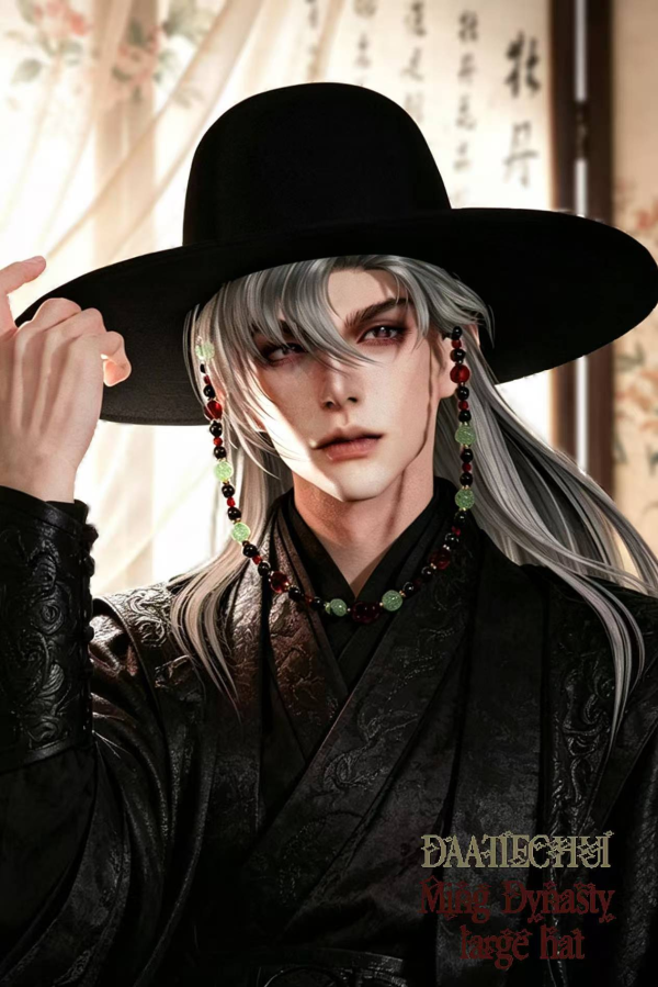 Alpha DAATIECHUI_Ming Dynasty large hat by simsfinds - The Sims 4 Custom Content
