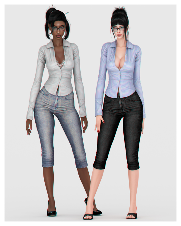 Alpha Femme Elegance Set by simsfinds - The Sims 4 Custom Content