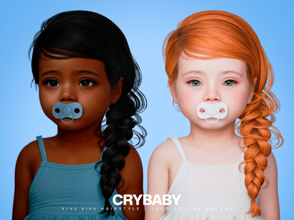 Alpha CRYBABY Blue Bird Hairstyle I Toddler (Newsea) - The Sims 4 Custom Content
