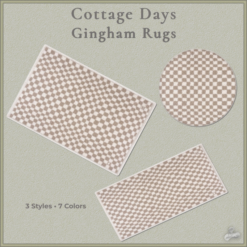Maxis Match Cottage Days Gingham Rugs by mde - The Sims 4 Custom Content