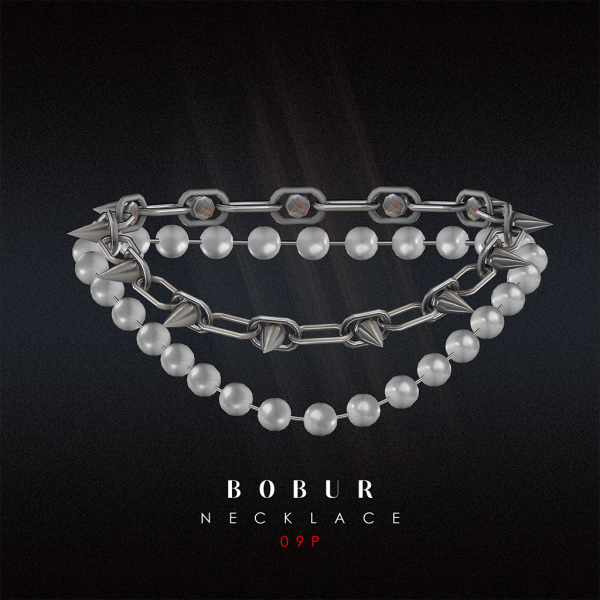 Alpha Double Chain Necklace with spikes by simsfinds - The Sims 4 Custom Content