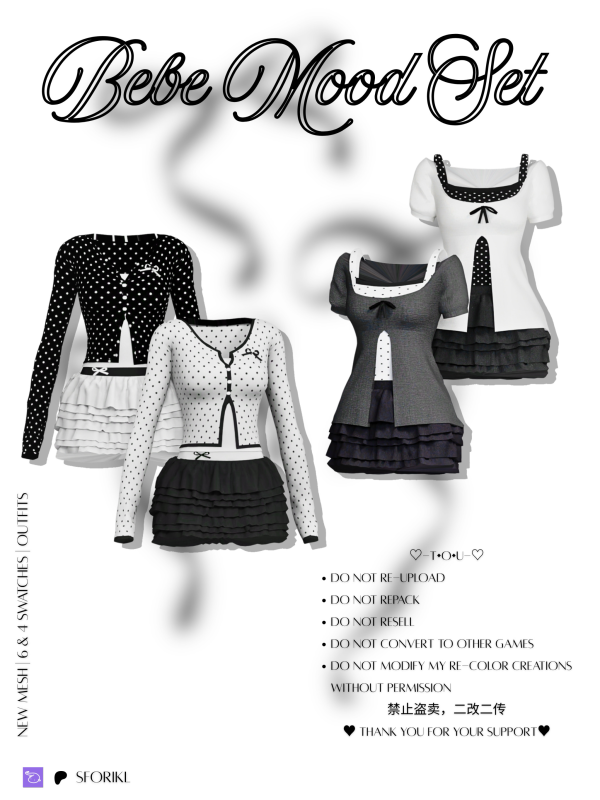 Mix Sforikl Bebe Mood Set by simsfinds - The Sims 4 Custom Content