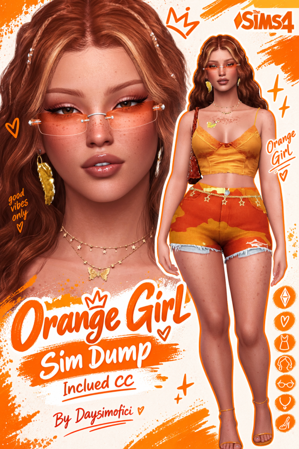 Alpha 𝑶𝒓𝒂𝒏𝒈𝒆 𝑮𝒊𝒓𝒍 2026 by simsfinds - The Sims 4 Custom Content