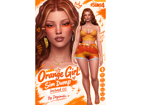 Alpha 𝑶𝒓𝒂𝒏𝒈𝒆 𝑮𝒊𝒓𝒍 2026 by Daysimofici - The Sims 4 Custom Content