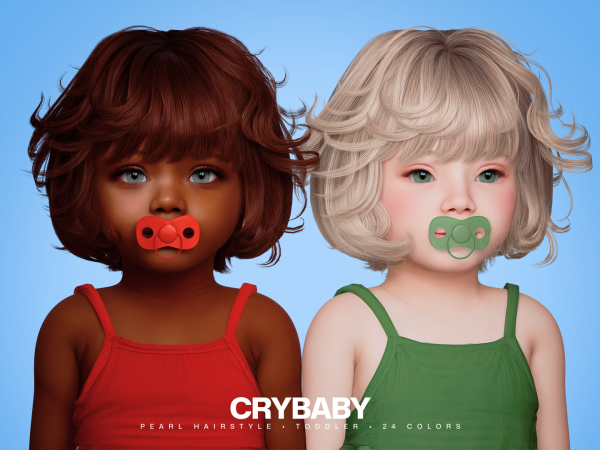 Alpha CRYBABY Pearl Hairstyle I Toddler (Newsea) - The Sims 4 Custom Content