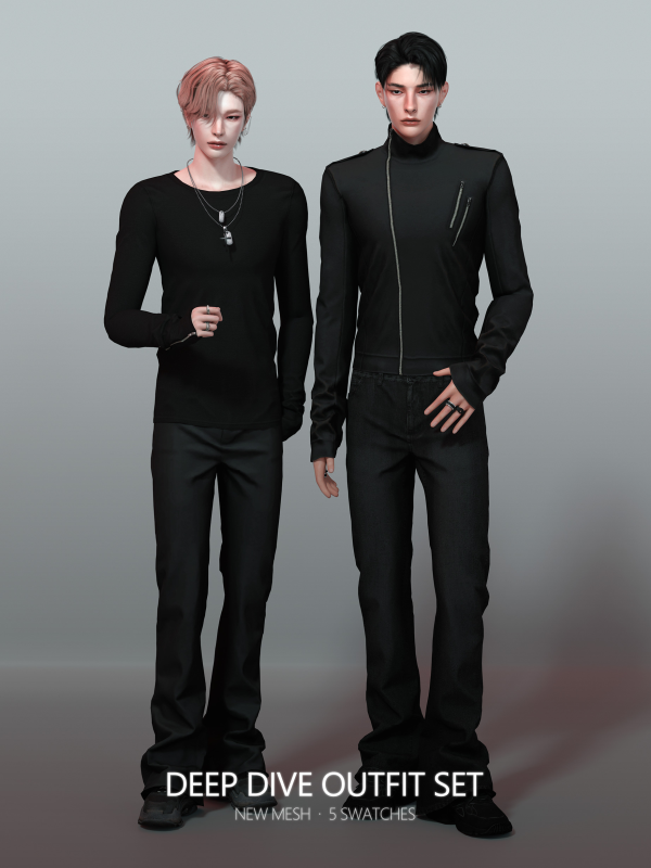 Alpha [RONA] DEEP DIVE Outfit Set by simsfinds - The Sims 4 Custom Content