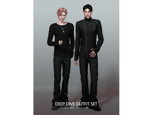 Alpha [RONA] DEEP DIVE Outfit Set - The Sims 4 Custom Content