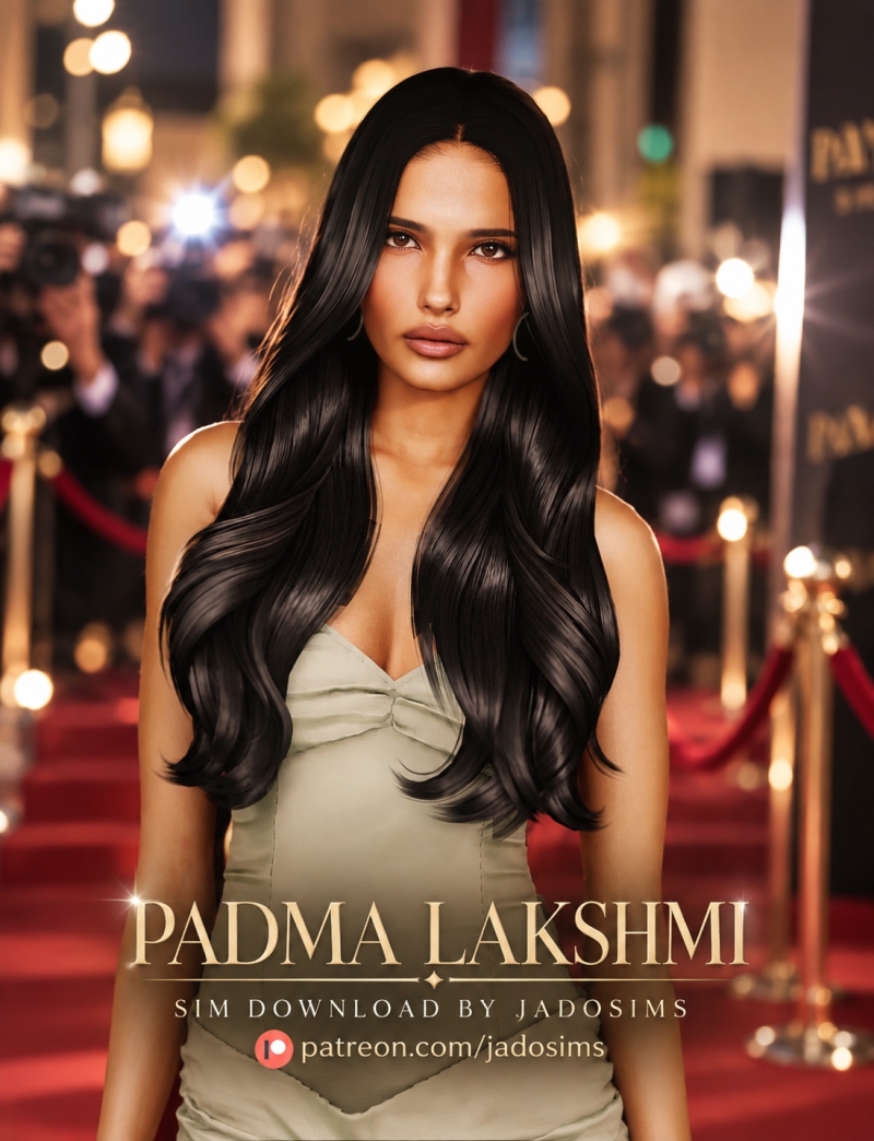 Alpha Padma Lakshmi (Sim Download) by shopwithflynnn - The Sims 4 Custom Content
