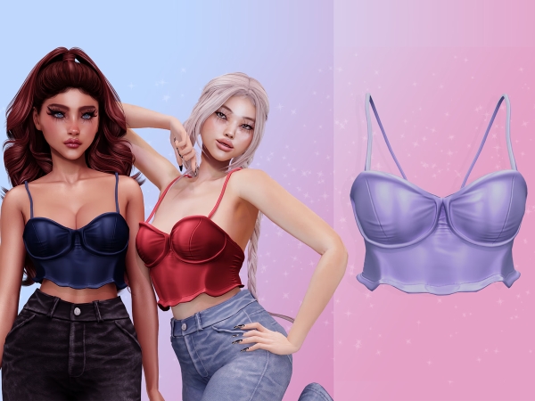 Alpha Rosie Tank Top - The Sims 4 Custom Content