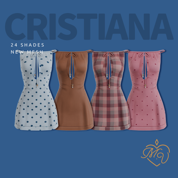 Maxis Match Cristiana Dress by simsfinds - The Sims 4 Custom Content