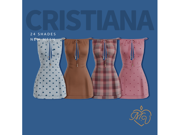 Maxis Match Cristiana Dress by MissValentine - The Sims 4 Custom Content