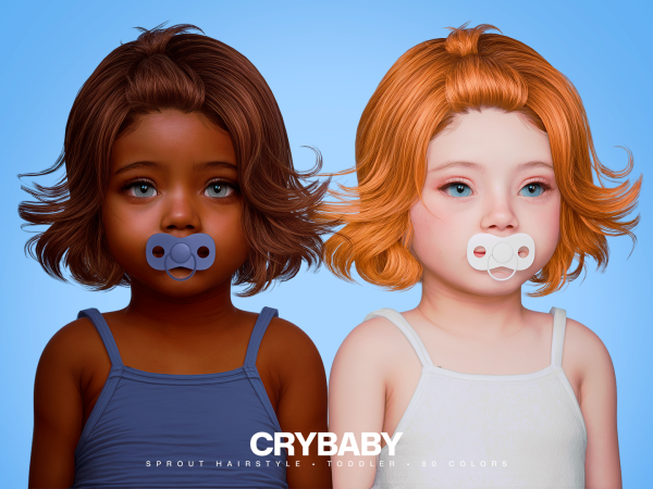 Alpha CRYBABY Sprout Hairstyle I Toddler (Newsea) - The Sims 4 Custom Content
