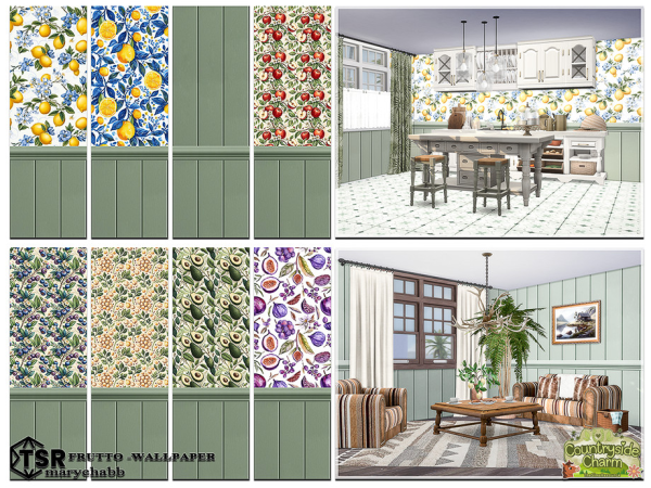 Mix Frutto Wallpaper - The Sims 4 Custom Content